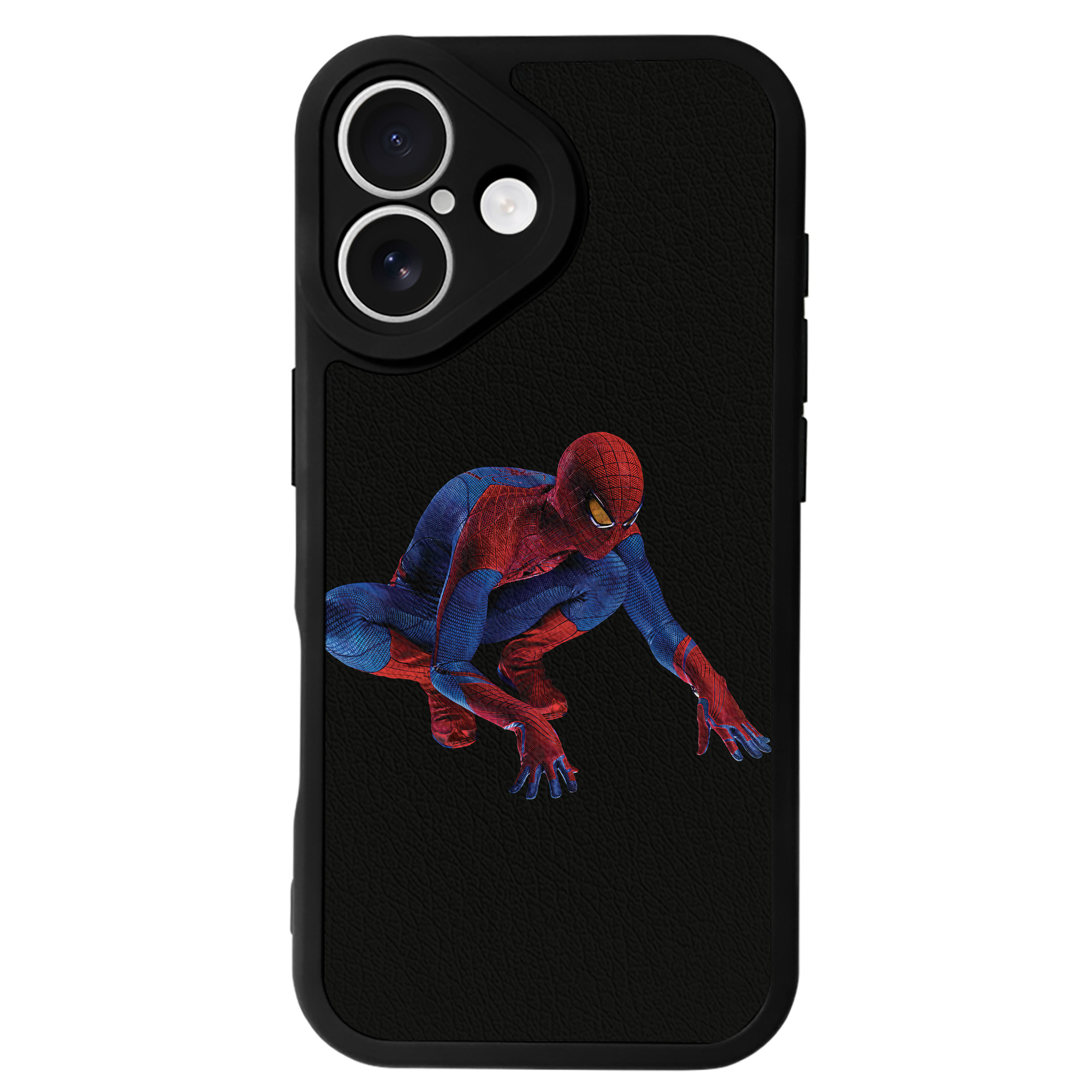Spider Man スパイダーマン 【iPhone 16シリーズ対応】シリコンスマホケース（レザー調） 材質：シリコン